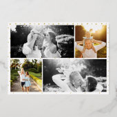 Prettige feestdagen Modern GOUD Foto Kerst (Achterkant)