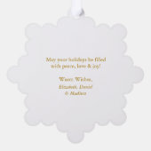 Prettige feestdagen Modern goud Ornament Kaart (Achterkant)