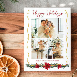 Prettige feestdagen Modern groen goud Feestdagenkaart