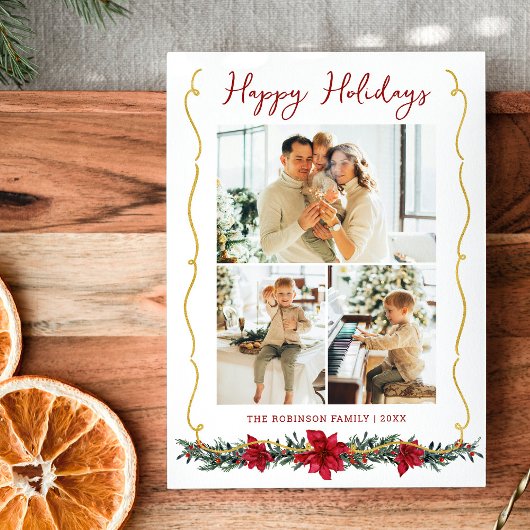 Prettige feestdagen Modern groen goud Feestdagenkaart