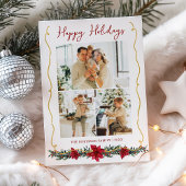 Prettige feestdagen Modern groen goud Feestdagenkaart