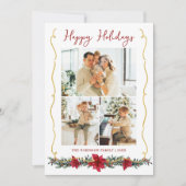 Prettige feestdagen Modern groen goud Feestdagenkaart (Voorkant)