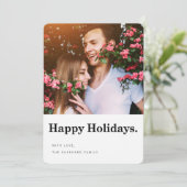 prettige feestdagen Modern Holiday-fotokaart Feestdagenkaart (Staand voorkant)