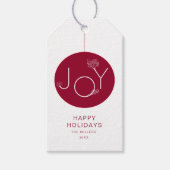 Prettige feestdagen Modern Joy Cadeau Label Cadeaulabel (Voorkant)