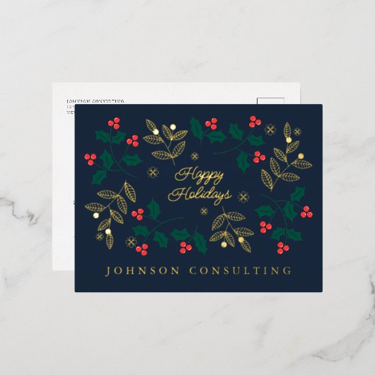 prettige feestdagen Modern Kerstkerstaven (Voorkant / Achterkant)