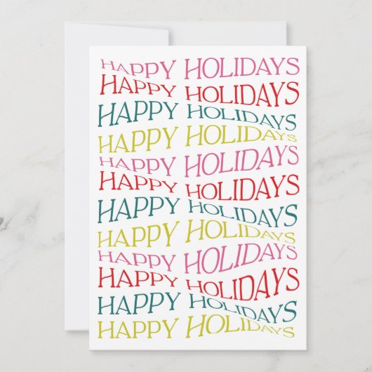 Prettige feestdagen Modern kleurrijk eenvoudig roo Feestdagenkaart (Voorkant)