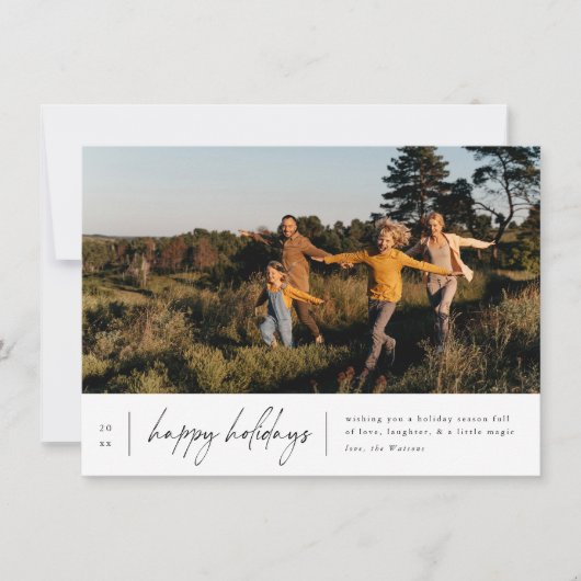 Prettige feestdagen Modern Minimaal Feestdagenkaart (Voorkant)