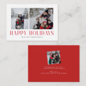Prettige feestdagen Modern & minimaal Notitiekaartje (Voorkant / Achterkant)