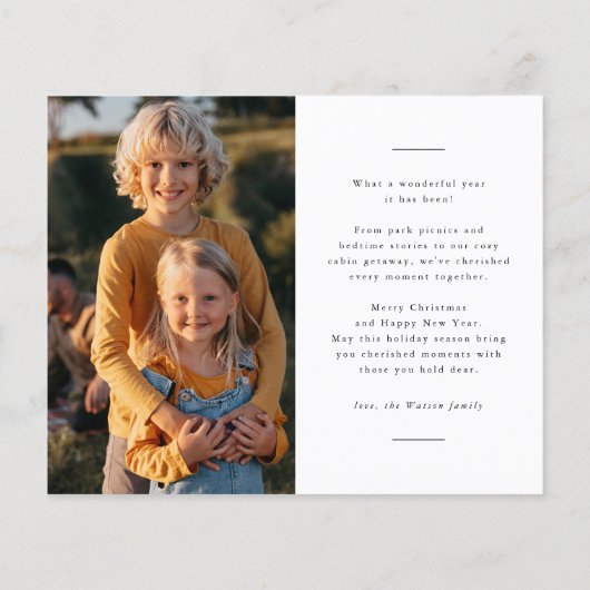 Prettige feestdagen Modern Minimal (Achterkant)