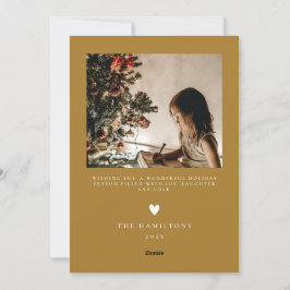 prettige feestdagen Modern Minimalist Gold Card Kaart