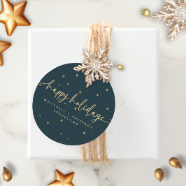 Prettige feestdagen Modern minimalistisch Bedankjes Labels