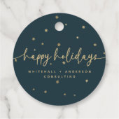 Prettige feestdagen Modern minimalistisch Bedankjes Labels (Achterkant)