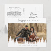 Prettige feestdagen Modern Minimalistisch, Briefkaart (Voorkant / Achterkant)