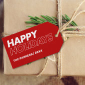 Prettige feestdagen Modern minimalistisch Cadeaulabel