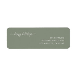 Prettige feestdagen Modern minimalistisch retourad Etiket