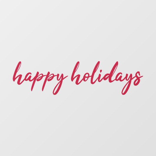 prettige feestdagen | Modern minimalistisch rood-m Raamsticker (Vel)