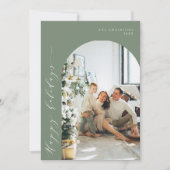 Prettige feestdagen Modern minimalistisch script Feestdagenkaart (Voorkant)