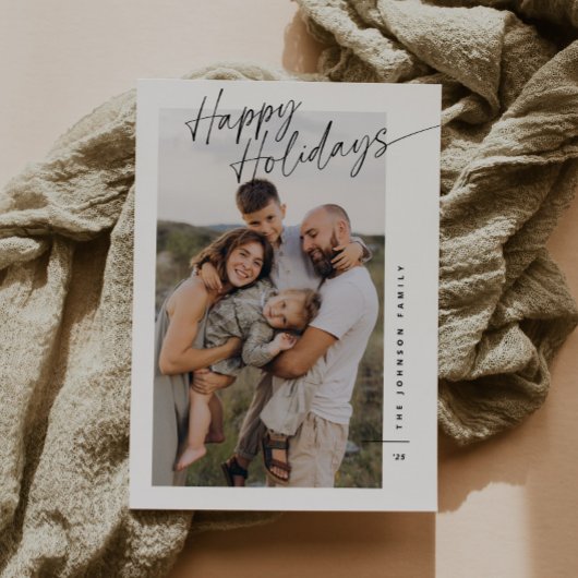 Prettige feestdagen Modern minimalistisch script Feestdagenkaart