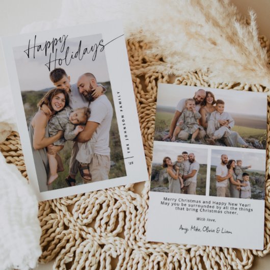 Prettige feestdagen Modern minimalistisch script Feestdagenkaart