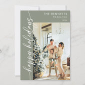 Prettige feestdagen Modern minimalistisch script Feestdagenkaart (Voorkant)