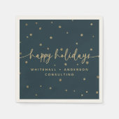 Prettige feestdagen Modern minimalistisch Servet (Voorkant)