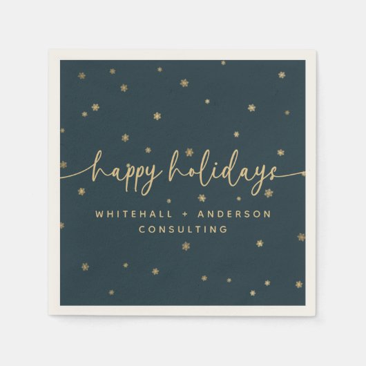 Prettige feestdagen Modern minimalistisch Servet (Voorkant)