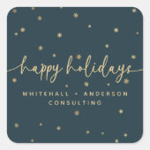 Prettige feestdagen Modern minimalistisch Vierkante Sticker (Voorkant)