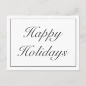 Prettige feestdagen Modern Minimalistisch Wit Aankondigingskaart (Voorkant)