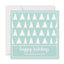 prettige feestdagen modern Mint Green Tree Pattern