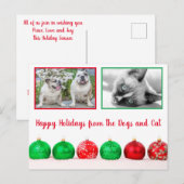 prettige feestdagen Modern Pet Foto Briefkaart (Voorkant / Achterkant)