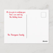 prettige feestdagen Modern Pet Foto Briefkaart (Achterkant)