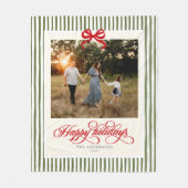 Prettige feestdagen Modern Preppy Fleece Deken (Voorkant)