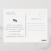 prettige feestdagen Modern Pset Funny Pet Cat Foto (Achterkant)