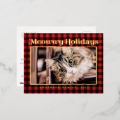prettige feestdagen Modern Pset Funny Pet Cat Foto (Voorkant / Achterkant)