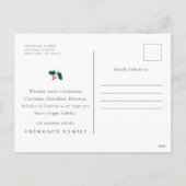 prettige feestdagen Modern Pset Funny Pet Cat Foto (Achterkant)