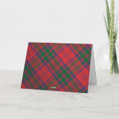 prettige feestdagen Modern Red Green Pset Tartan F (Achterkant)