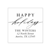 Prettige feestdagen Modern Retouradres Rubberstempel (Afrduk)