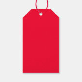 Prettige feestdagen Modern rood hart Cadeaulabel (Achterkant)