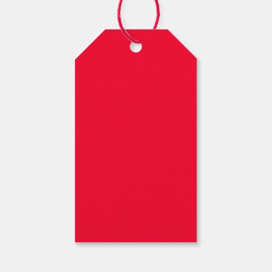 Prettige feestdagen Modern rood hart Cadeaulabel (Achterkant)
