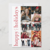 Prettige feestdagen Modern rood type Feestdagenkaart (Voorkant)