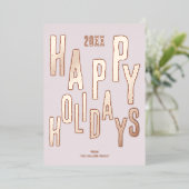 Prettige feestdagen Modern roze feestelijk (Staand Voorkant)