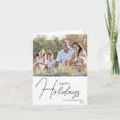 Prettige Feestdagen Modern Schrift Foto Kaart (Voorkant)