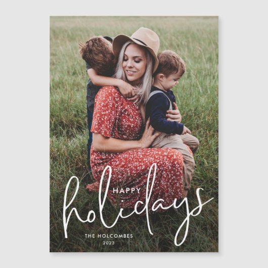 Prettige feestdagen Modern Script (Voorkant)