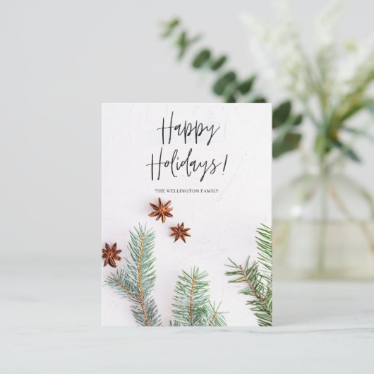 Prettige feestdagen Modern Script (Staand voorkant)