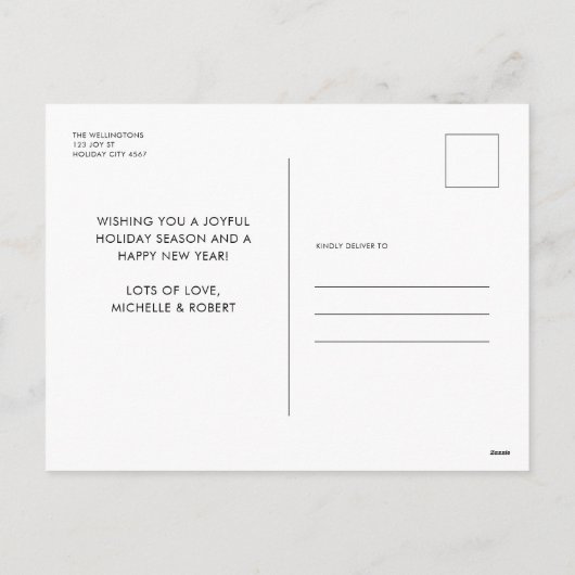 Prettige feestdagen Modern Script (Achterkant)