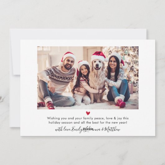 Prettige feestdagen Modern Script 2 Foto Kerstmis Feestdagenkaart (Achterkant)