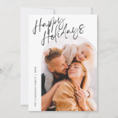 Prettige feestdagen Modern Script - Arch 2 foto Feestdagenkaart (Voorkant)