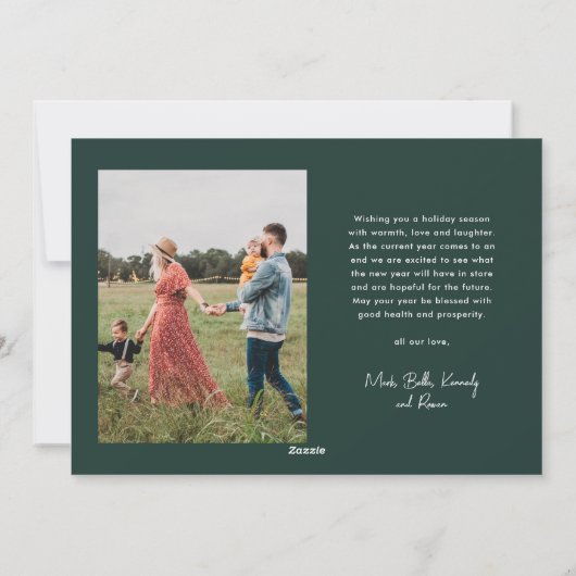 Prettige feestdagen Modern Script Feestdagenkaart (Achterkant)