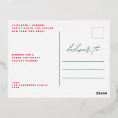 prettige feestdagen MODERN Script Gold Photo (Achterkant)