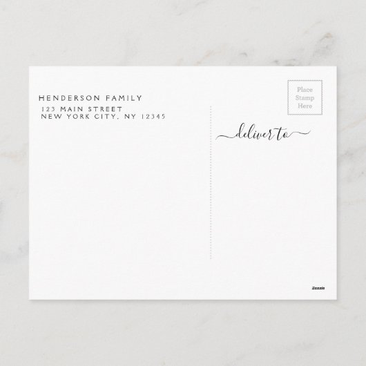 Prettige feestdagen Modern Script - Kerstfotokaart (Achterkant)